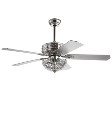 Zara 52" Filigree Metal/Wood LED Ceiling Fan - JONATHAN Y